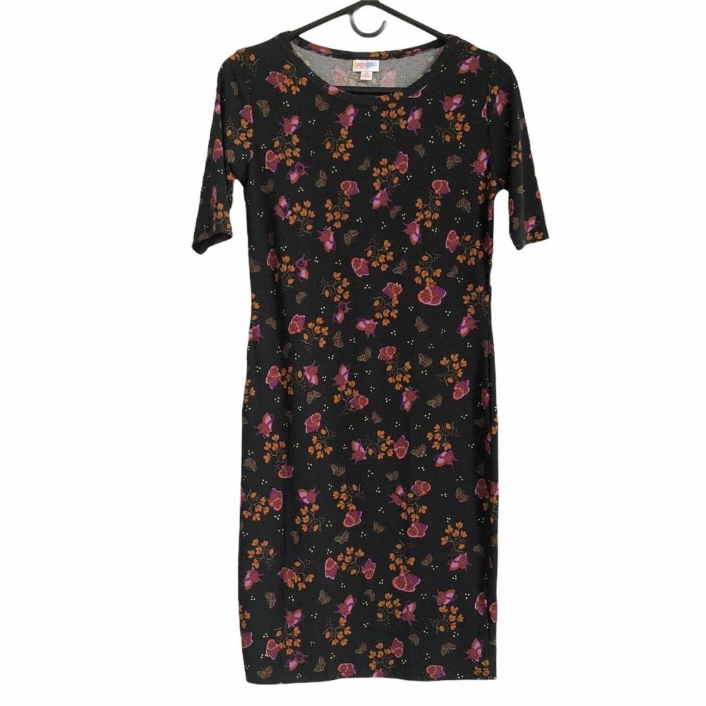LuLaRoe Julia Dress Butterflies & Flowers